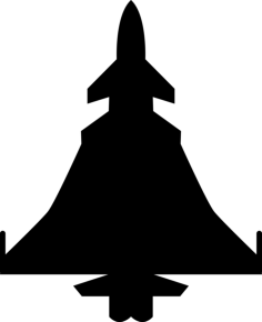 Army Airplane Silhouette Outline Svg File, Free Vectors File
